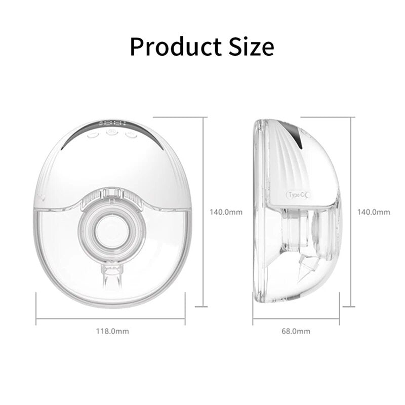 wearable breast pump- size