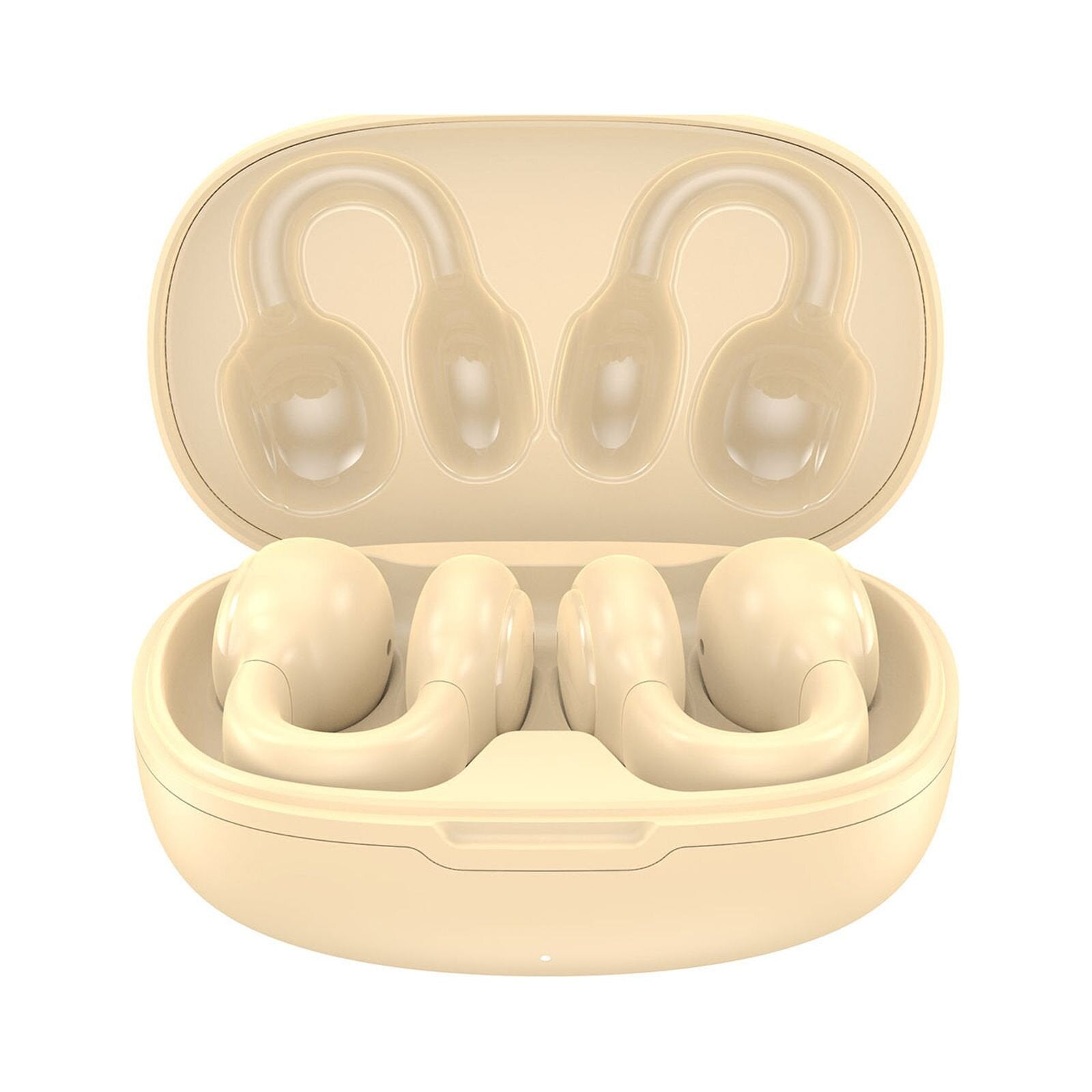 Wireless Bluetooth Air Conduction Headphones- beige