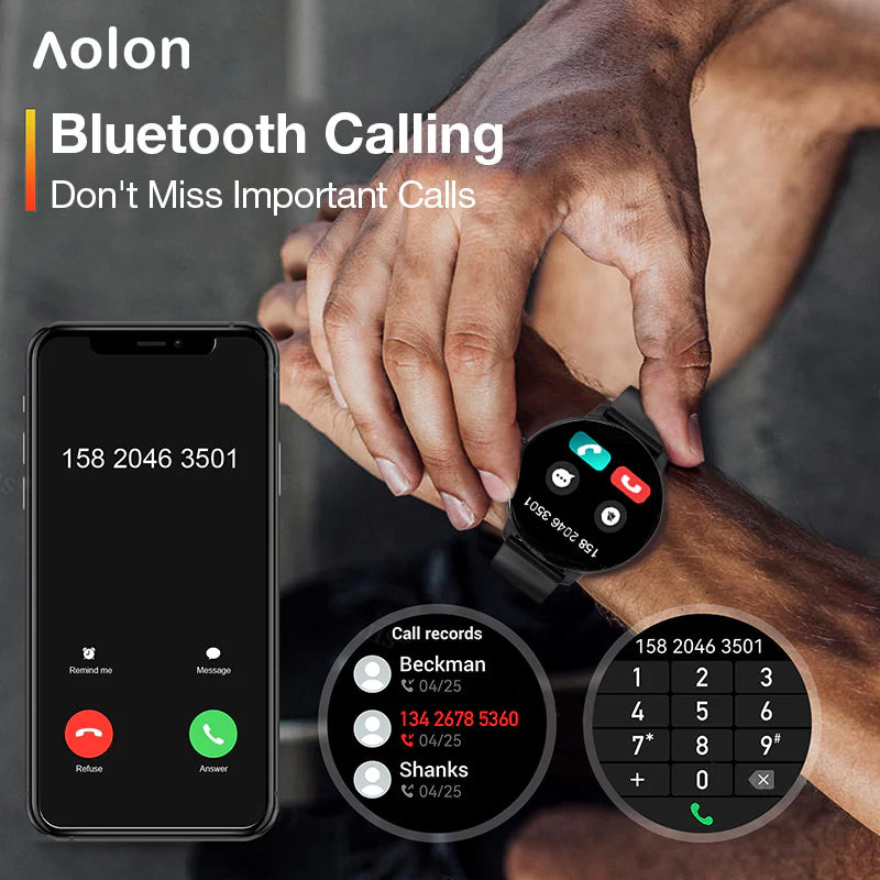 Aolon GTR Mini Smartwatch Health & Call 115 Modes Full Touchscreen Sports Smartwatch