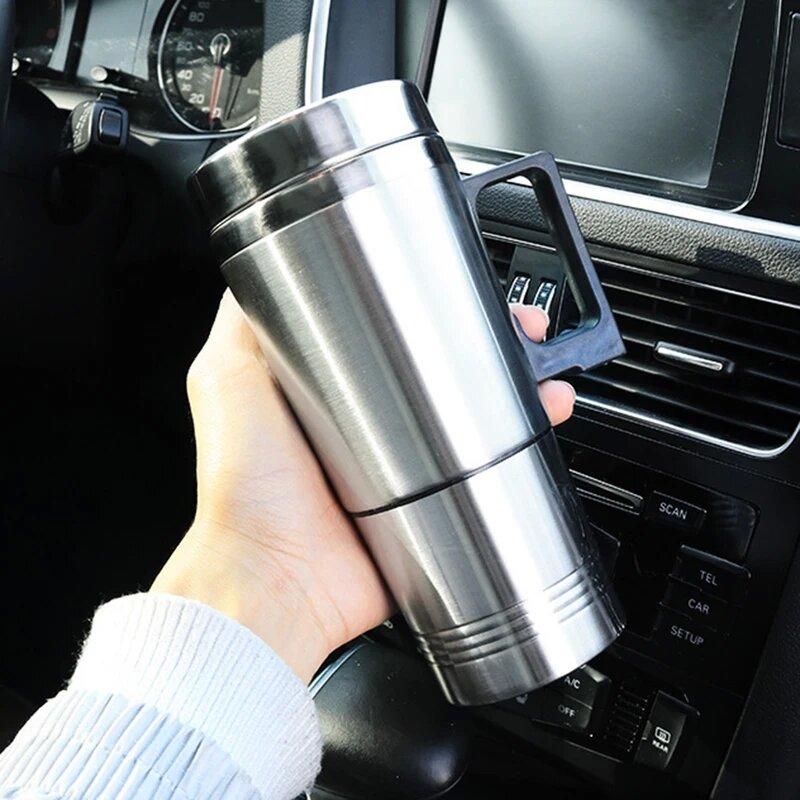 Stainless Steel Car Heating Mug Travel Heating Mug Sealed Good Hot Water Coffee Tea Electric Mugs