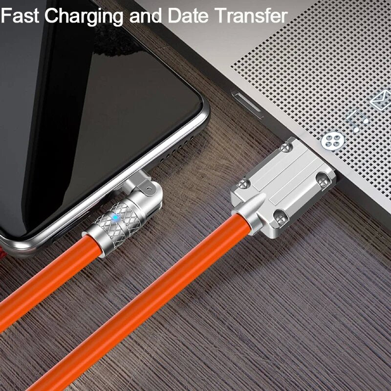 USB Type C Super Fast Charging Cable with Rotatable Plug