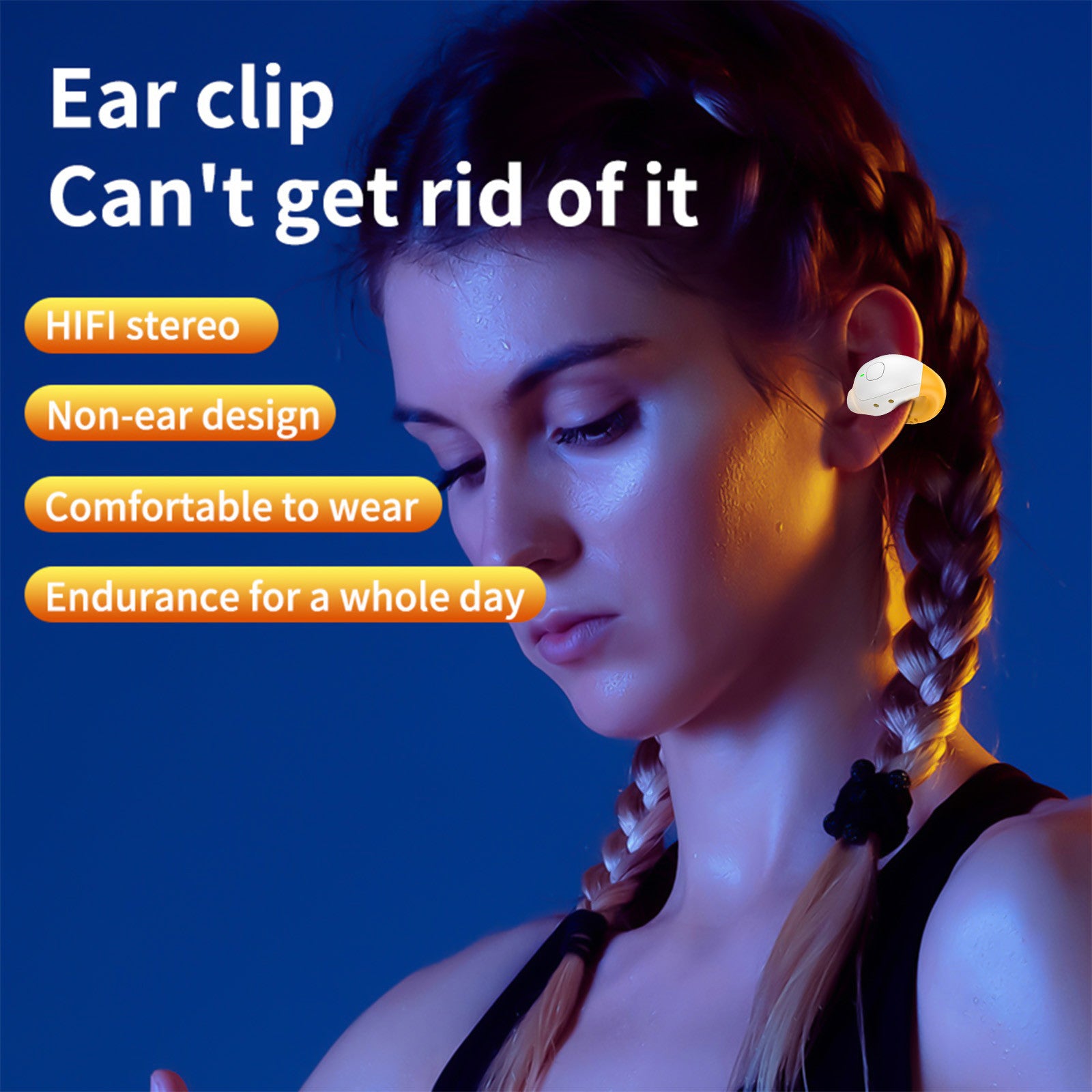 Bluetooth headset new ear clip-on wireless bluetooth headset TWS headset noise reduction high-end clip-on bone conduction