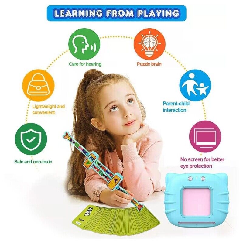 Children's audio e-card books cognitive speaking flashcards early learning English words toys games toddler gifts