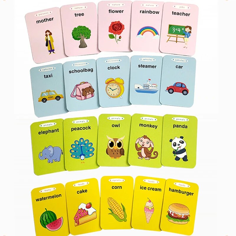 Children's audio e-card books cognitive speaking flashcards early learning English words toys games toddler gifts