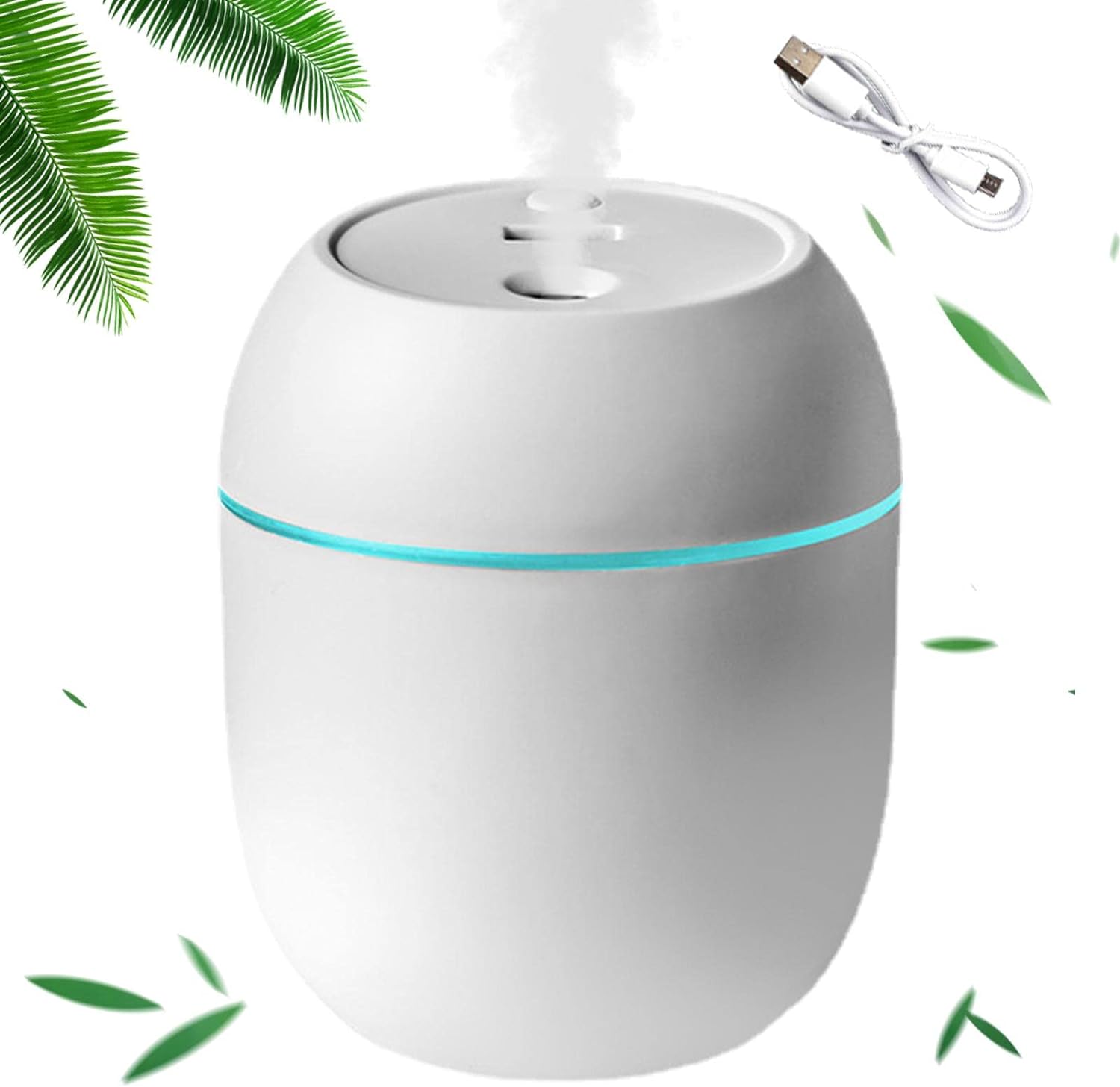 Portable Humidifier 250ml Essential Oil Diffuser 2 Modes USB Auto Off with LED Lights For Home Car Mist Maker Facial Steamer