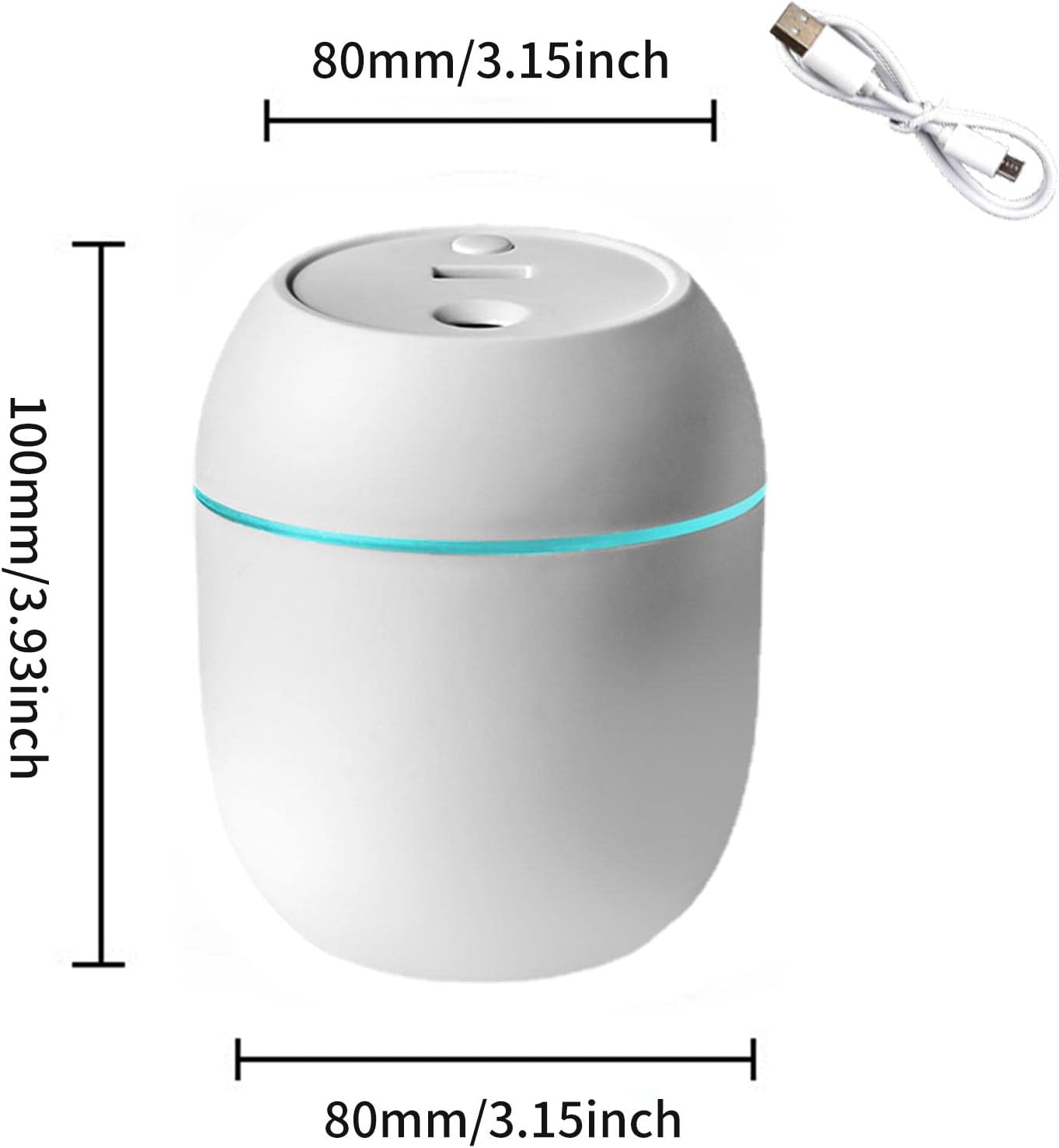 Portable Humidifier 250ml Essential Oil Diffuser 2 Modes USB Auto Off with LED Lights For Home Car Mist Maker Facial Steamer