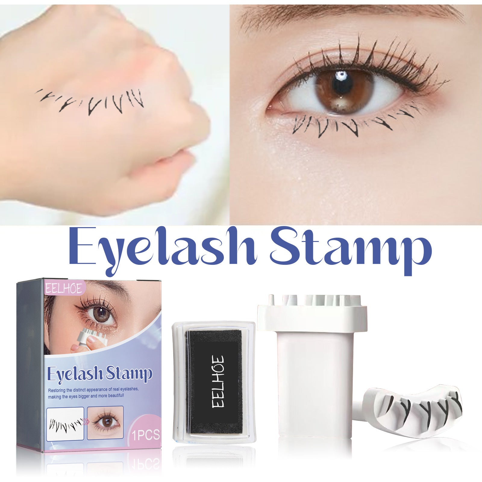 Eyelash Stamp DIY Eyelash Stamp Coating Printing Three-dimensional Long-lasting Waterproof No Makeup Eyelash Aid