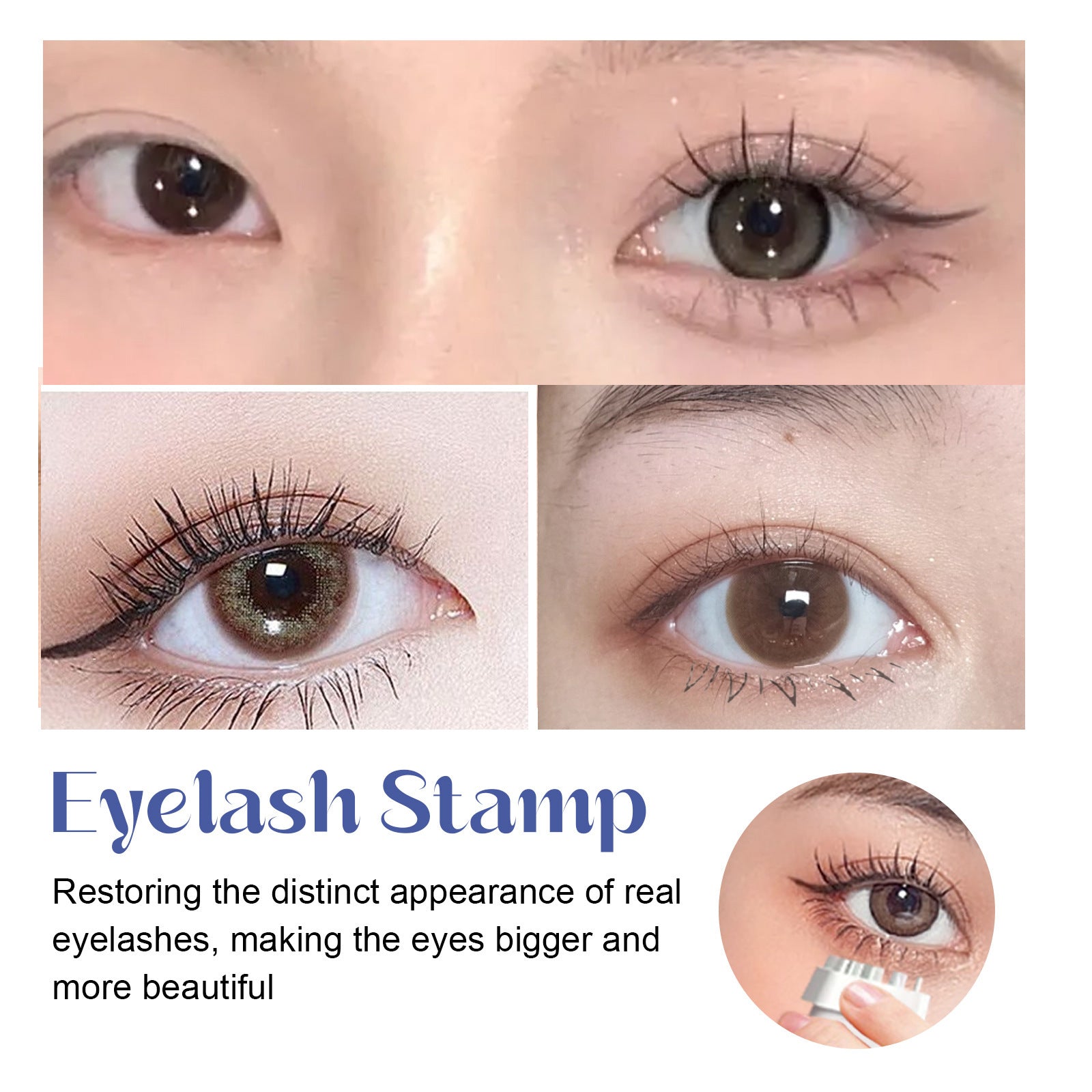 Eyelash Stamp DIY Eyelash Stamp Coating Printing Three-dimensional Long-lasting Waterproof No Makeup Eyelash Aid