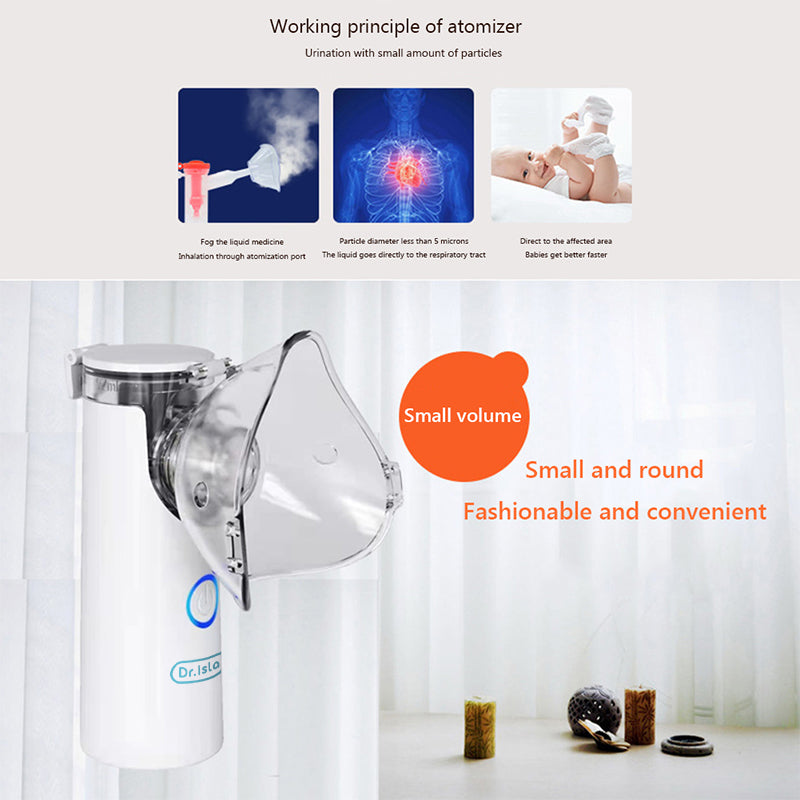 Dr.isla N6 Plus for adults and children Handheld Portable Rechargeable Ultrasonic Medical Asthma Nebulizer