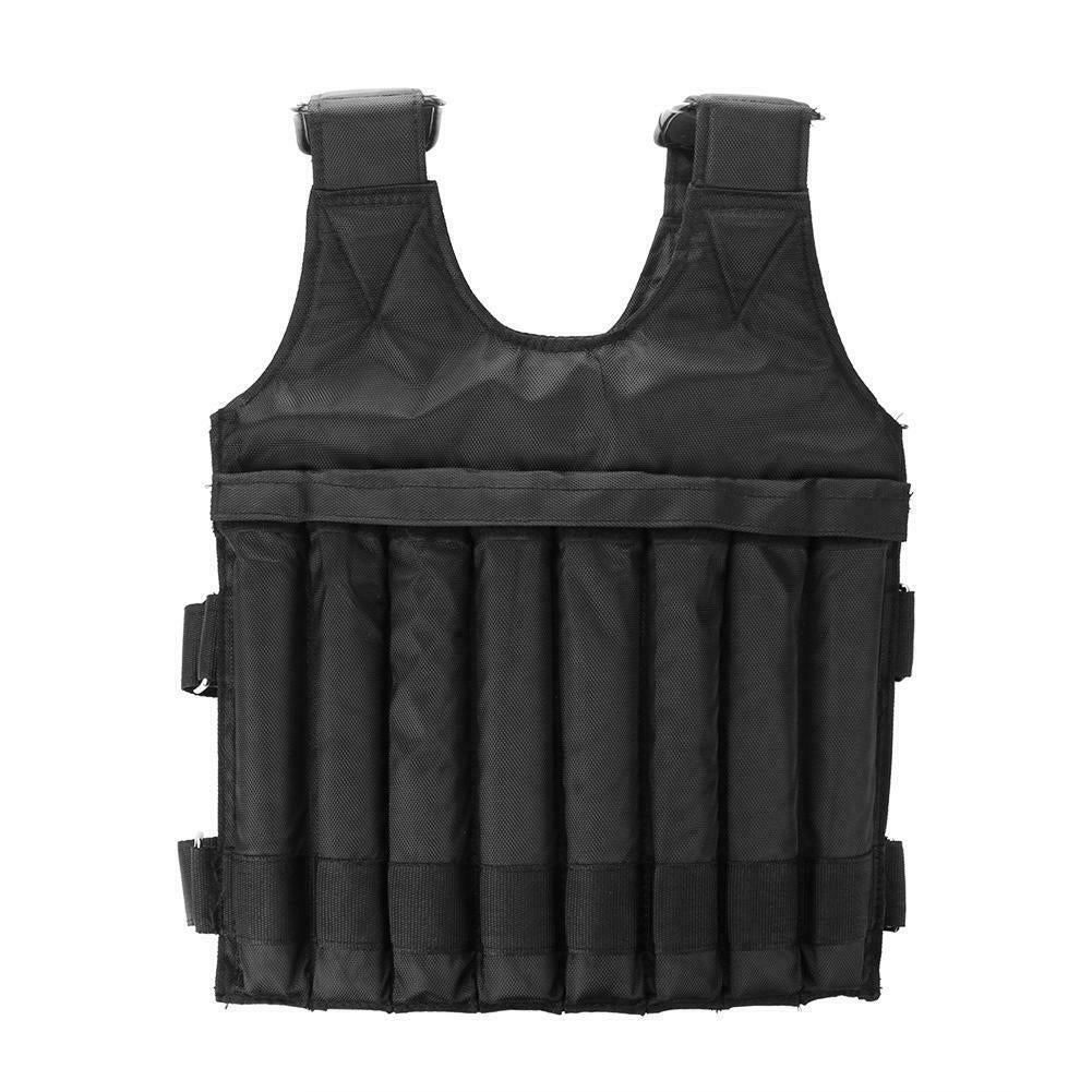 Running 20/50 kg Adjustable Steel Plate Empty Vest Shoulder Padded Shoulder Weighted Sandsuit Fitness Empty Vest