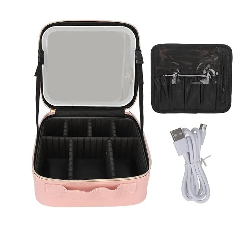 Pink Travel Cosmetic Case