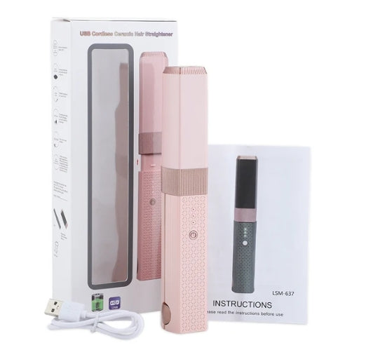 USB Mini Wireless Hair Straightener