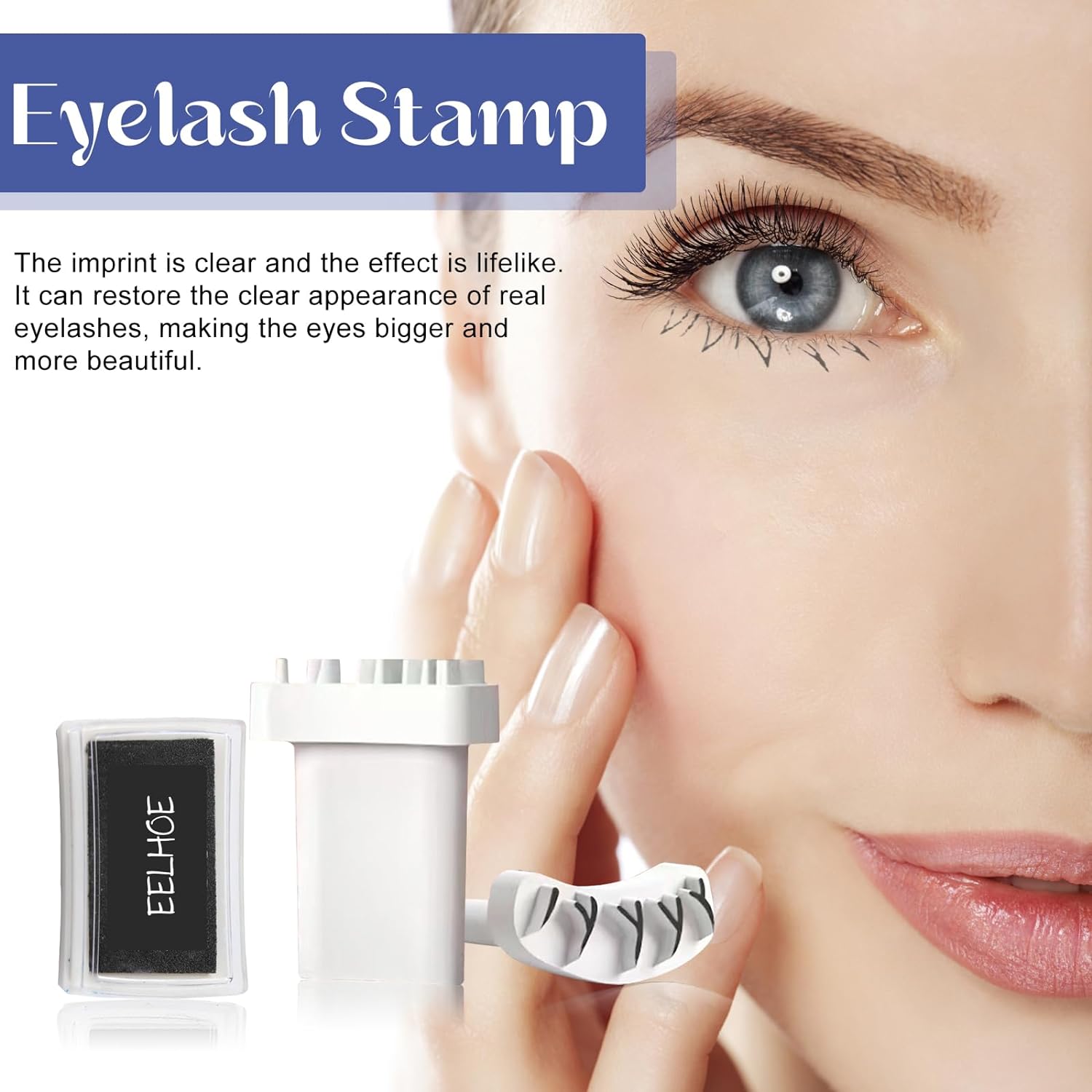 Eyelash Stamp DIY Eyelash Stamp Coating Printing Three-dimensional Long-lasting Waterproof No Makeup Eyelash Aid