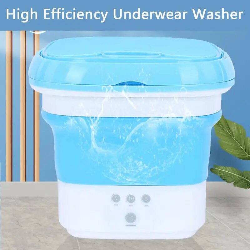 Folding washing machine portable washing and taking off all-in-one underwear special mini baby dormitory small socks washing god machine