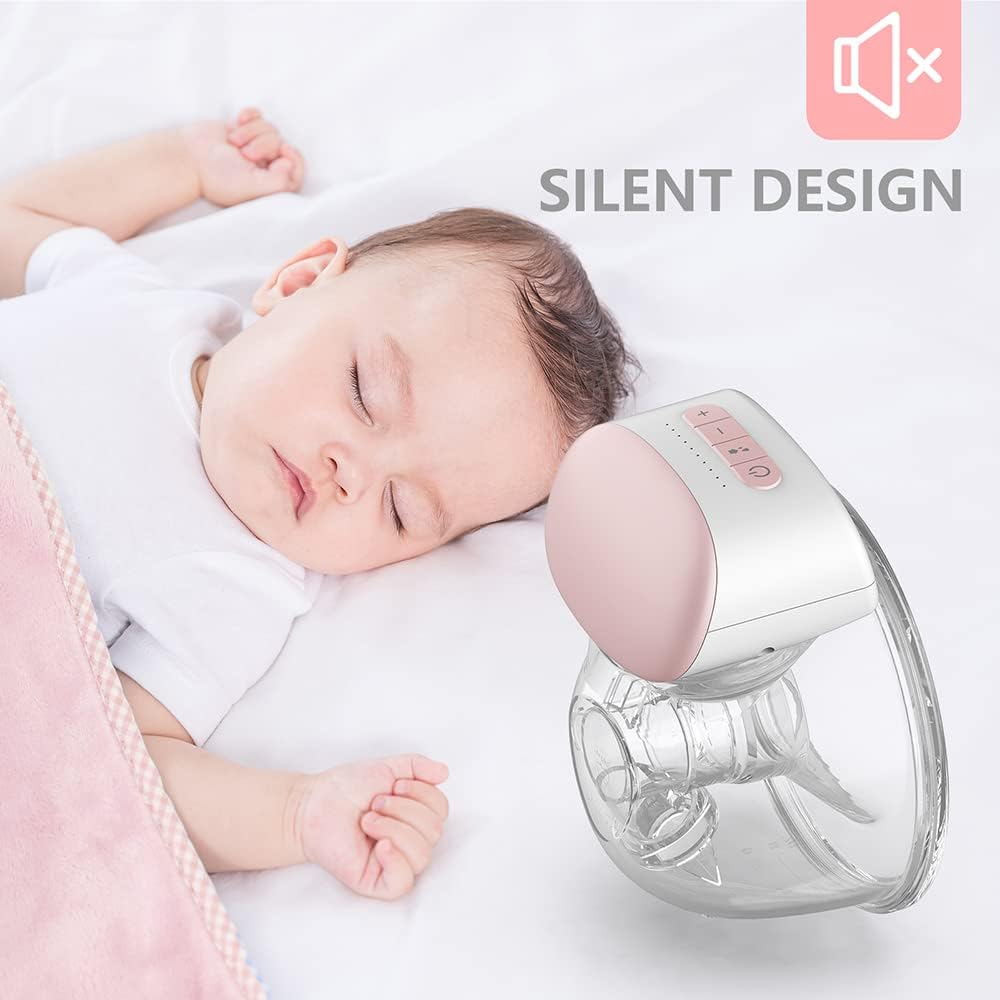 Wearable Electric Breast Pump Single Suction Cup, Ultra Silent Technology, Breast Collector for Breastfeeding