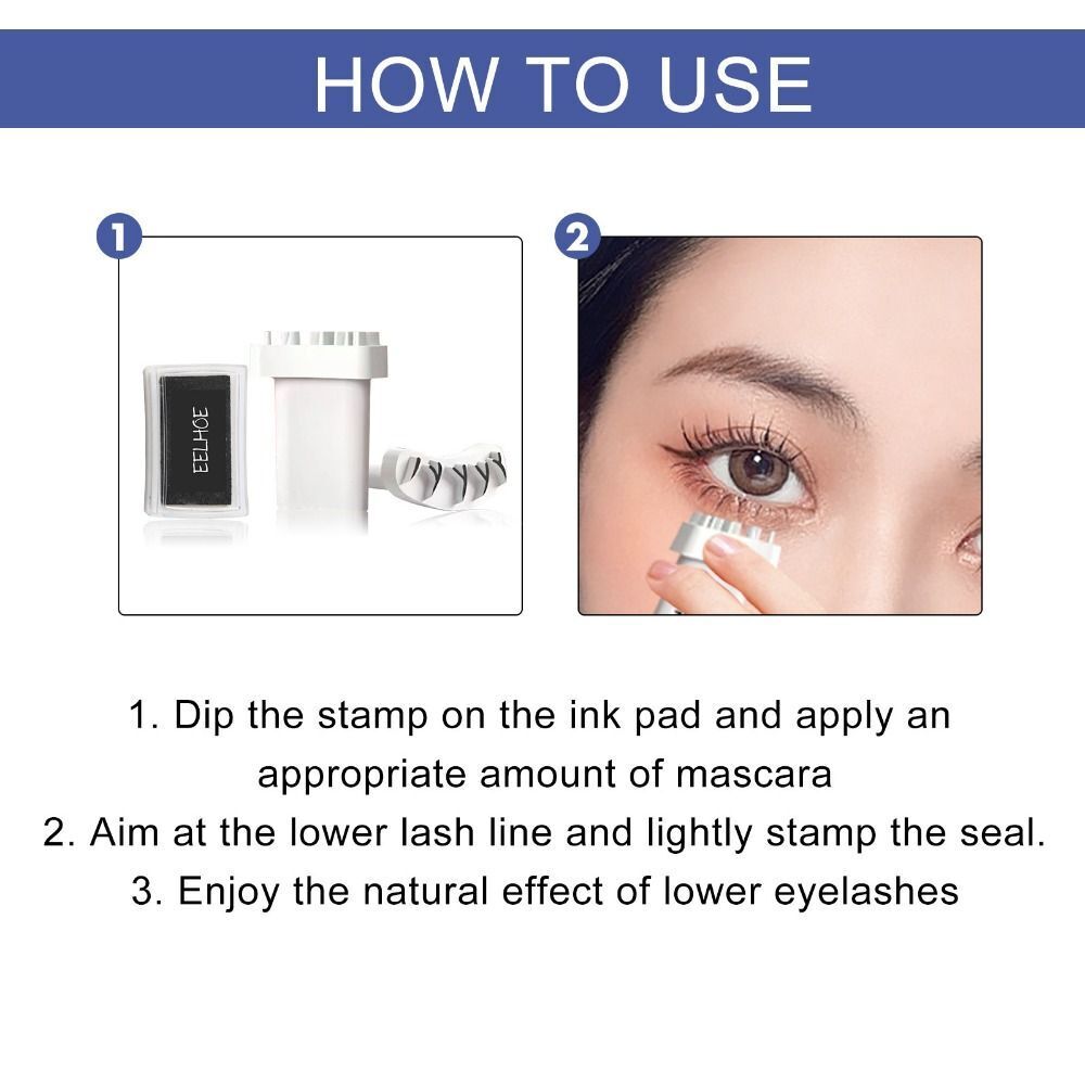 Eyelash Stamp DIY Eyelash Stamp Coating Printing Three-dimensional Long-lasting Waterproof No Makeup Eyelash Aid