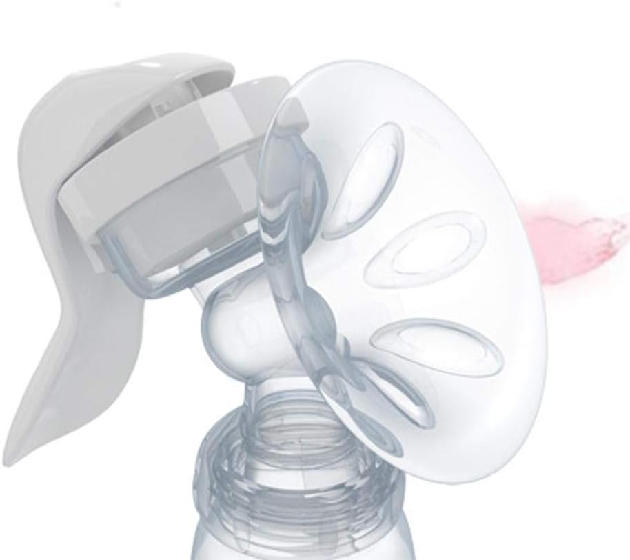 Manual Breast Pump Powerful Baby Nipple Suction 150ml Feeding Bottle