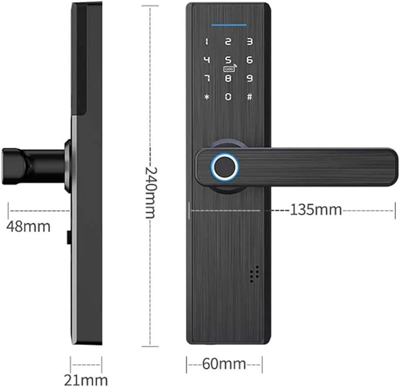 Graffiti intelligent fingerprint electronic locks support password card emergency key to open the door for wooden door room office