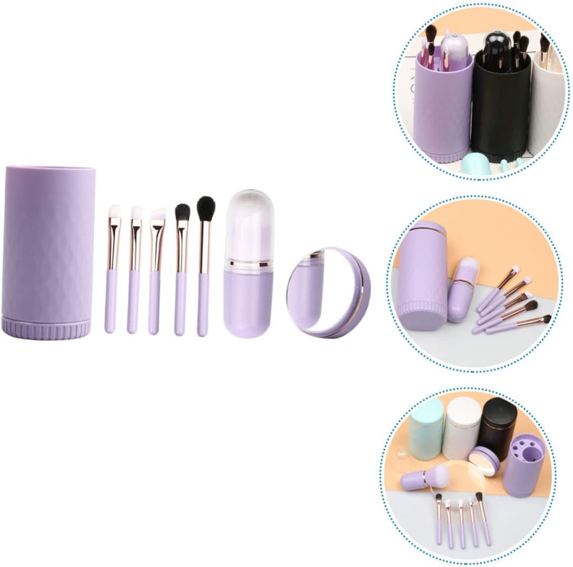 6-in-1 Portable Makeup Brush Set  pr

ple