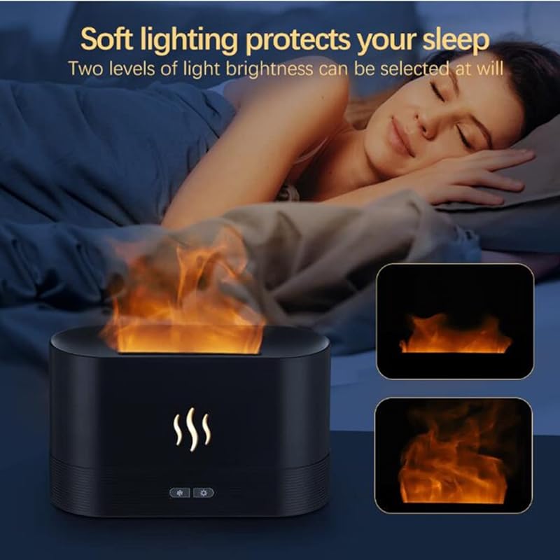 3D simulation flame aromatherapy machine usb home fragrance small appliances desktop colorful flame humidifier