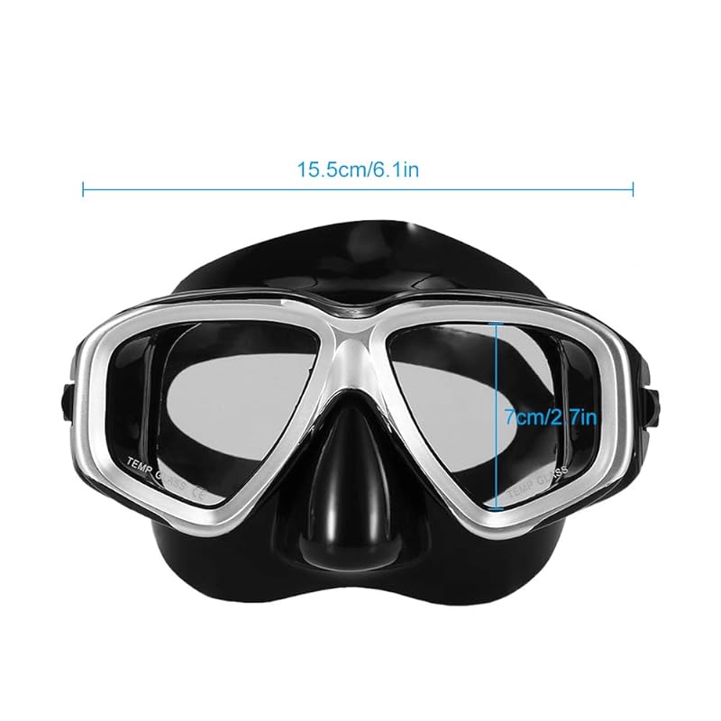 Adult Freediving Mask Snorkel Set Anti-fog Diving Snorkeling Goggle Set