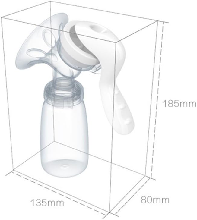 Manual Breast Pump Powerful Baby Nipple Suction 150ml Feeding Bottle