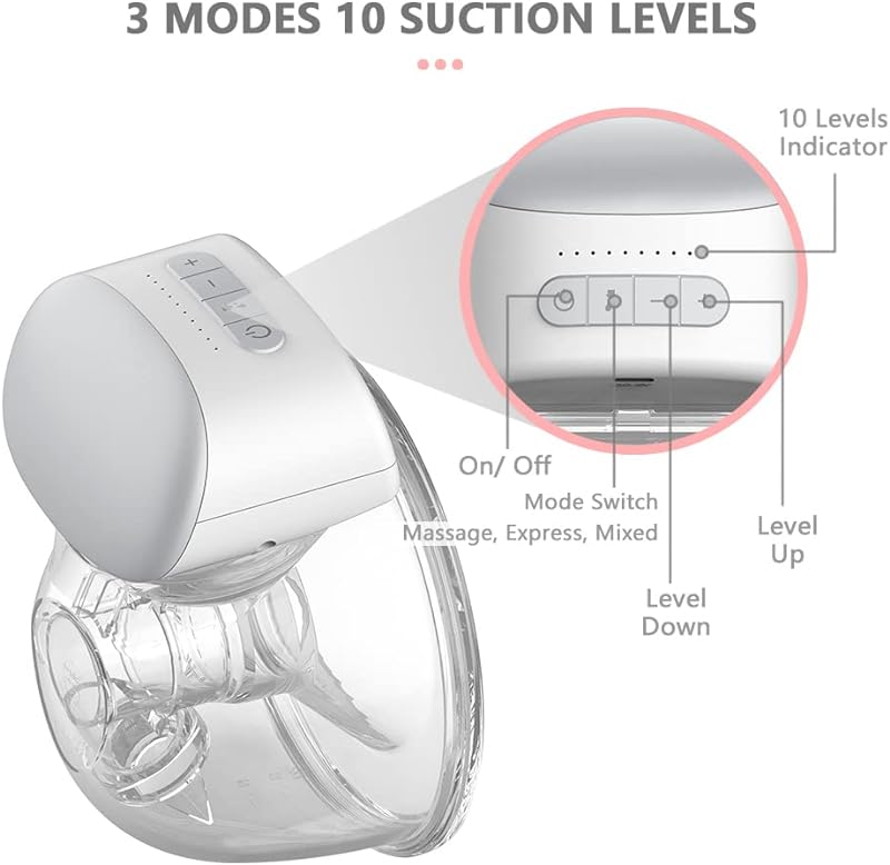 Hands-Free Wearable Breast Pump Single Electric Breast Pump 240ml Ultra Silent Technology Breastmilk Collector