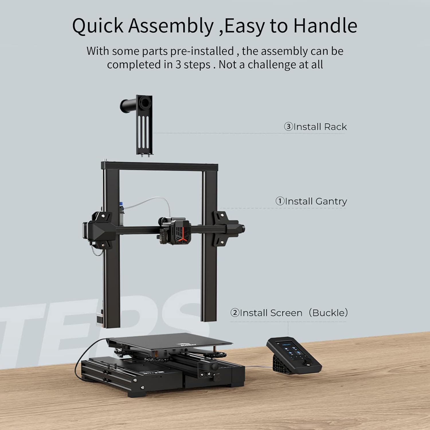 طابعة CRIALITY Ender-3 V2 NEO ثلاثية الأبعاد مع CR-Touch ذاتية التسوية 32 بت اللوحة الأم للكمبيوتر الصامت لوحة بناء مغناطيسية من الفولاذ الزنبركي