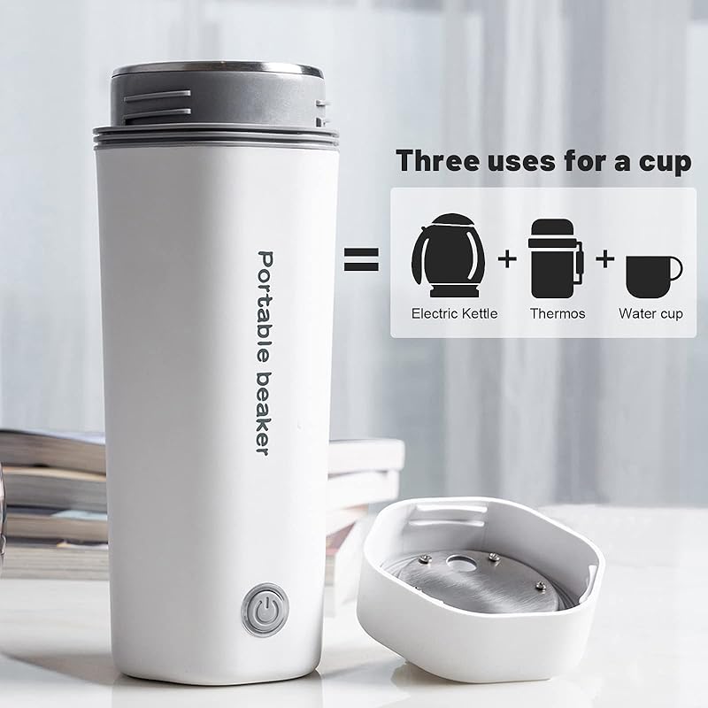 Portable electric kettle 304 stainless steel liner small travel kettle 450ml mini electric water bottle