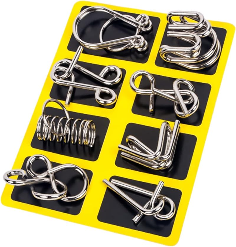 Metal Wire Puzzle Set - 8 Pieces