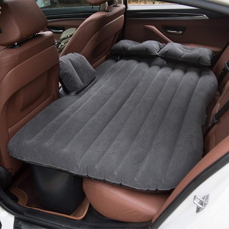 Inflatable car mattress with two air pillows, car air pump and repair kit for Hyundai Eon's car air beds