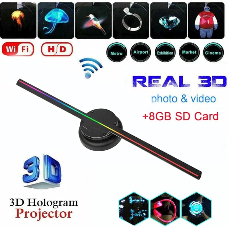 Naked Eye 3D Holographic Projection Fan