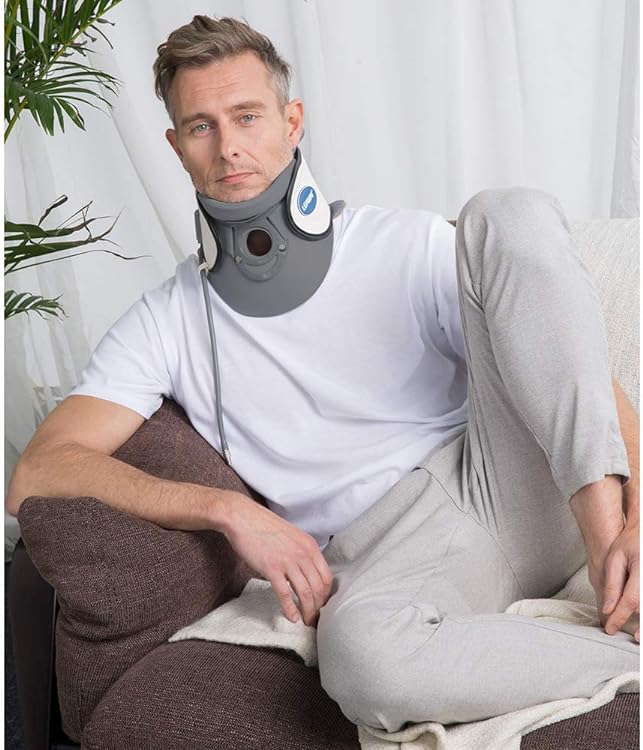 Inflatable Medical Neck Cervical Tractor for Neck and Upper Back Pain ReliefPortable Home Cervical Traction Device