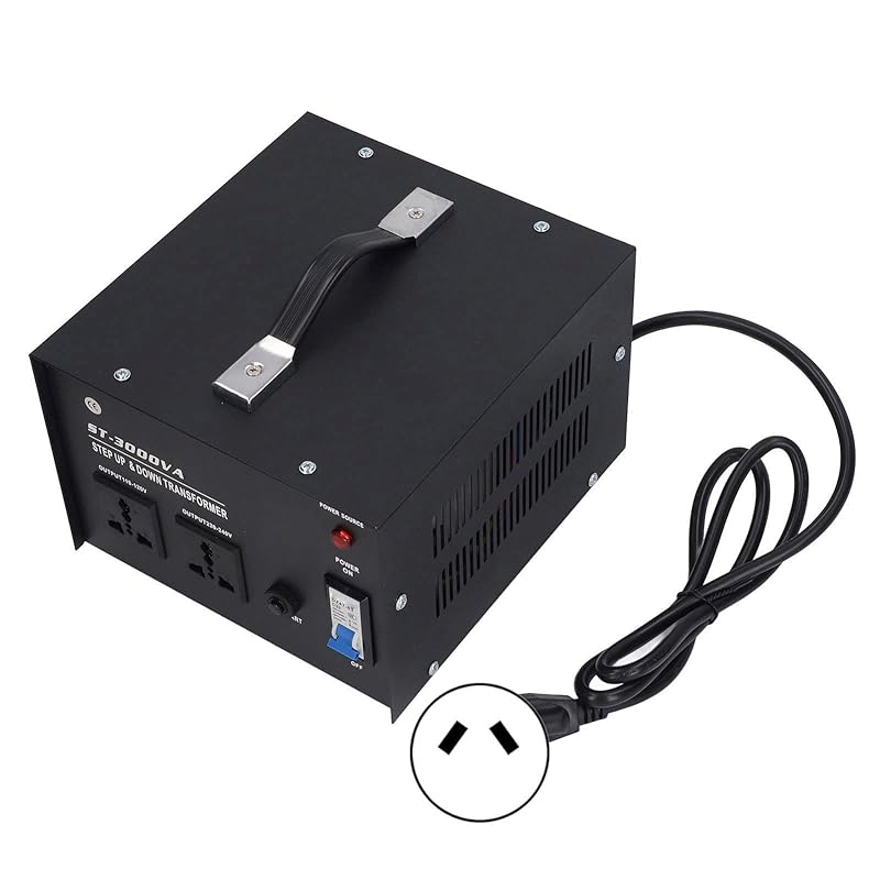 3000W Voltage Inverter 110V to 220V – AC Power Converter black