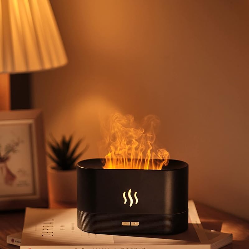 3D simulation flame aromatherapy machine usb home fragrance small appliances desktop colorful flame humidifier