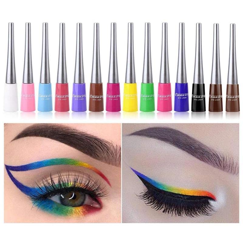 14 Color Liquid Eyeliner Matte Long Lasting Non-Smudge Waterproof Gel Color Eyeliner