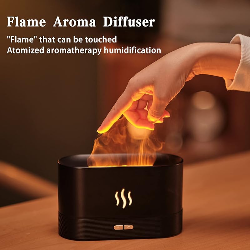 3D simulation flame aromatherapy machine usb home fragrance small appliances desktop colorful flame humidifier