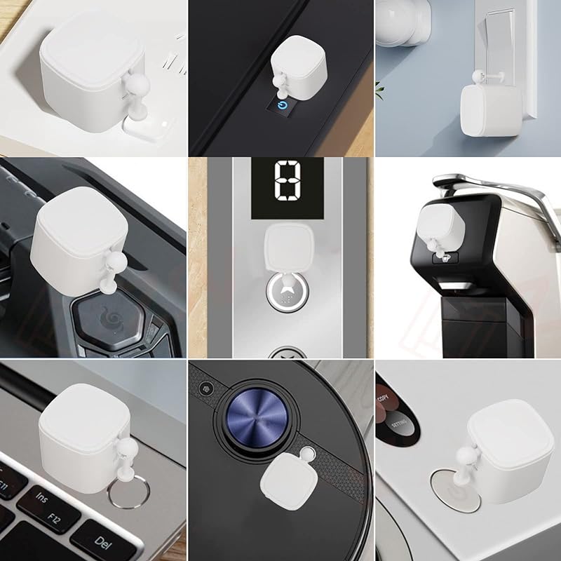 Smart Switch Button for Graffiti Smart Home Finger Robot Switch Wireless Bluetooth APP Remote Control Switch Support Timing Voice Control (White)