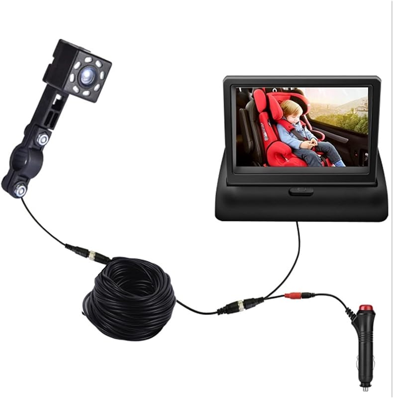 Baby Rearview Mirror Car Camera 1080P Stroller Rear Seat Camera with Night Vision 4.3-inch Digital Display Night Vision