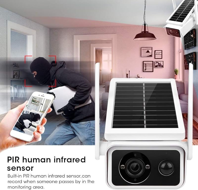 Home Outdoor Solar 4mp Camera WiFi Remote Surveillance Camera