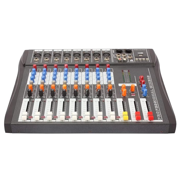 8-Channel USB Stage Mixer with Digital Effects