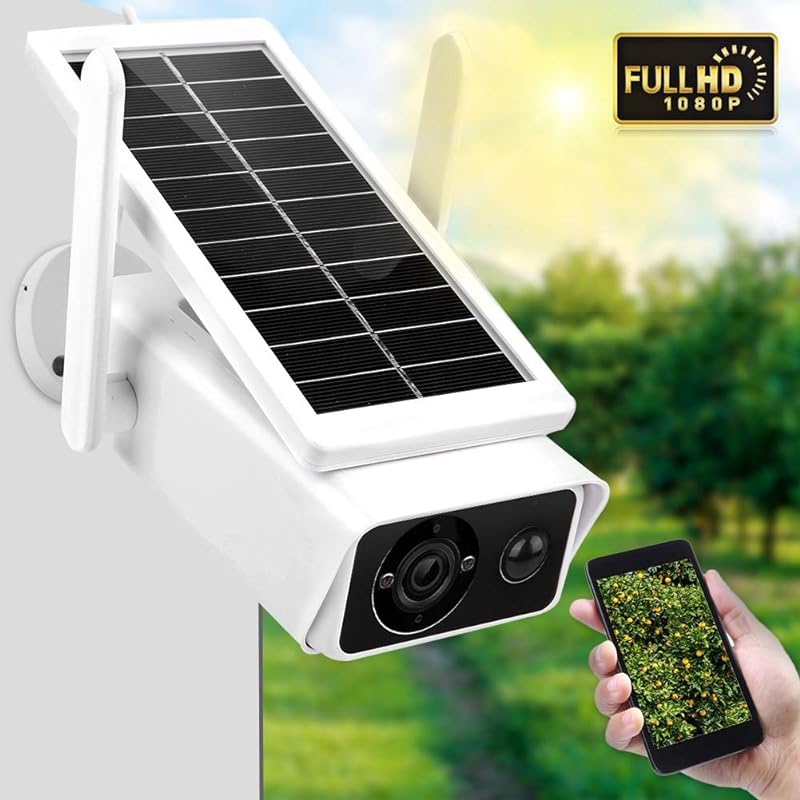 Home Outdoor Solar 4mp Camera WiFi Remote Surveillance Camera