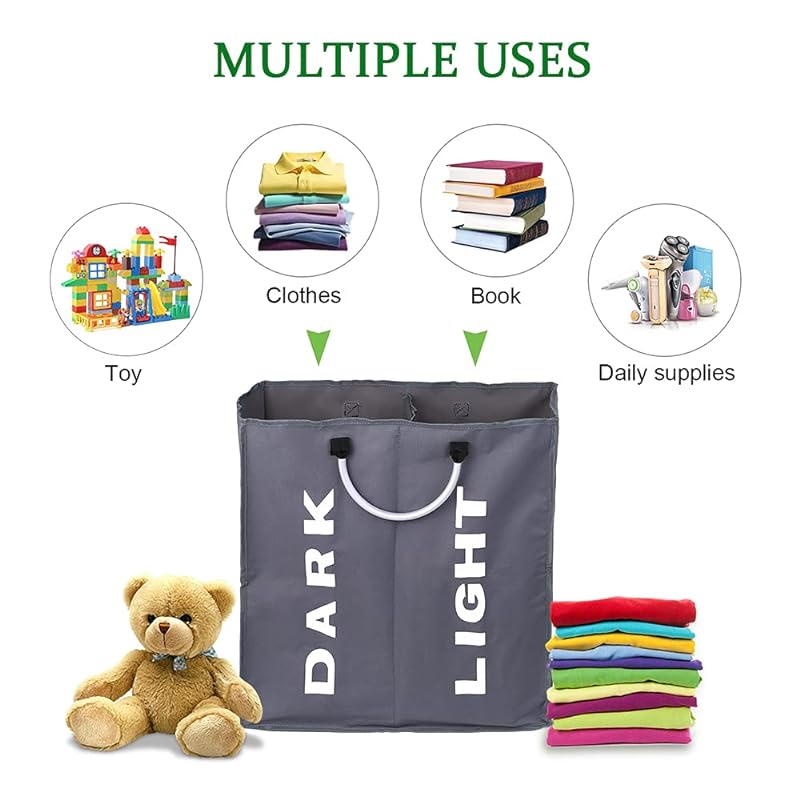 Large foldable portable laundry basket