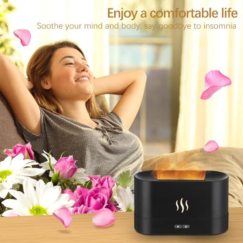 3D simulation flame aromatherapy machine usb home fragrance small appliances desktop colorful flame humidifier