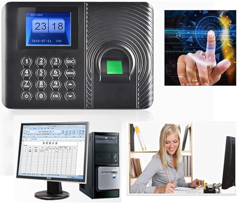 Intelligent Biometric Fingerprint Password Attendance Machine Employee Sign-in Recorder