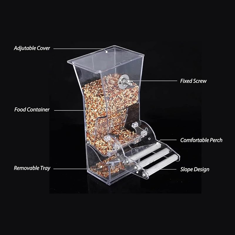 Automatic bird feeder Automatic pet feeding tool Large capacity Suitable for parrot bird supplies