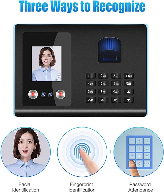 Face Attendance MachineEmployee Work Check-in MachineFace Recognition Intelligent Punch Card MachineChinese and English Time Attendance