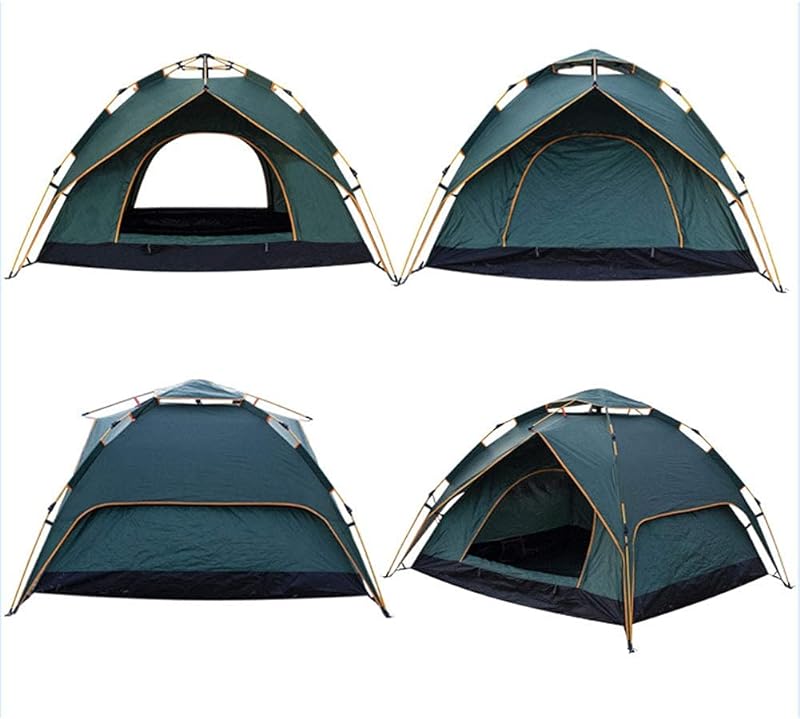 Tent outdoor 3-4 people automatic portable false double folding thickened sun protection camping equipment field camping