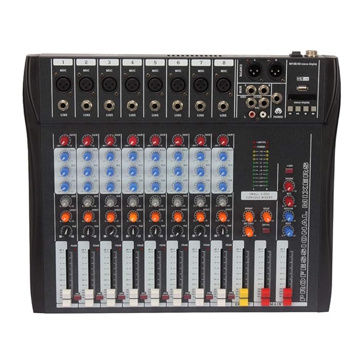 8-Channel USB Stage Mixer with Digital Effects