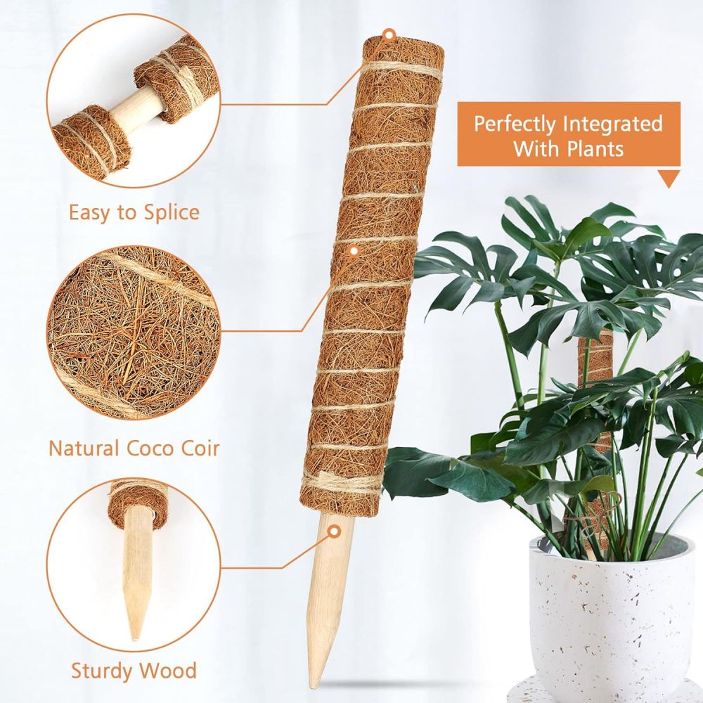 50 mm coconut shell totem pole moss stick fiber plant climbing plant support totem